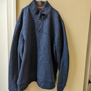 Orvis Men's 1/4 Zip Pullover Size XL Blue Fly-fishing Button and Zip